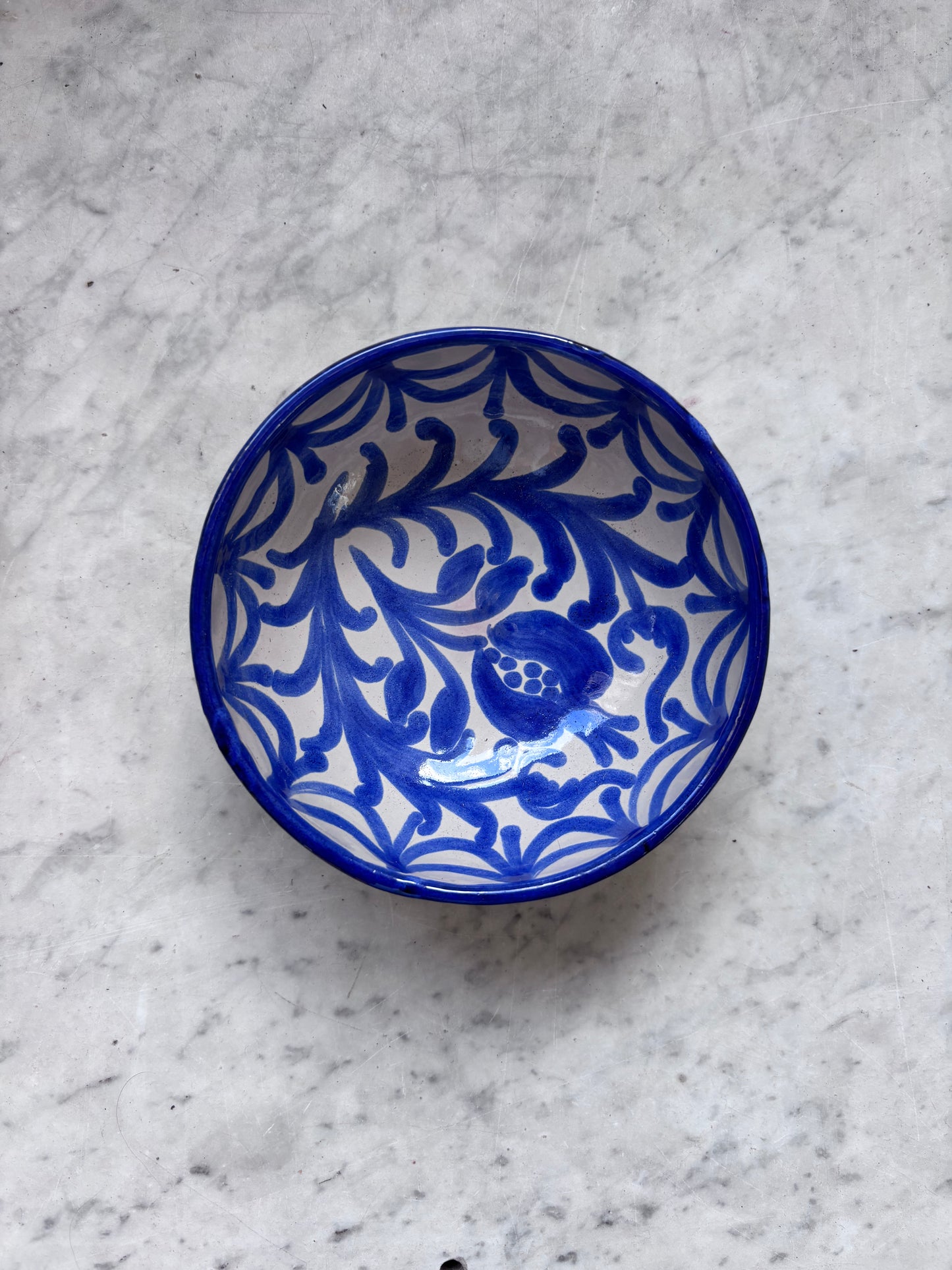 Small bowl print blue