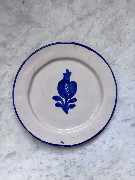 Small dining plate blue flower